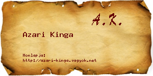 Azari Kinga névjegykártya