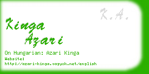 kinga azari business card